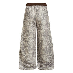 Omirad Leopard Washed Wide-Leg Sweatpants