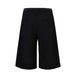 Omirad Pinstripe Wide-Leg Shorts