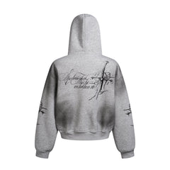 Omirad Gothic Cross Zip Hoodie
