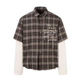 Omirad Layered Plaid Fringe Shirt