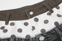 Omirad Layered Punk Denim Jorts