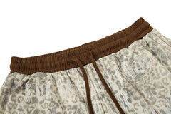 Omirad Leopard Washed Wide-Leg Sweatpants