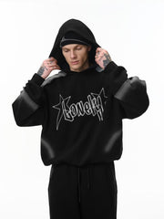 Omirad Star-Logo Panel Cotton-Rich Hoodie