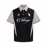 Omirad Vintage Plaid Panel Polo