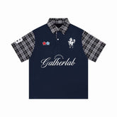 Omirad Plaid Sleeve Polo Shirt