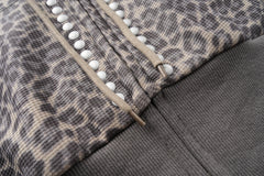 Omirad Studded Cross Cropped Zip Hoodie