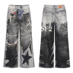 Omirad Distressed Patchwork Jeans