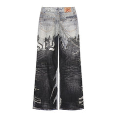Omirad Distressed Patchwork Jeans