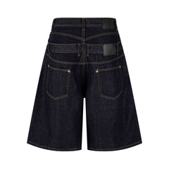 Omirad “Double Waist Panel Denim Shorts”