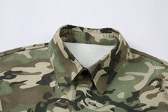 Omirad Layered Camo-Leopard Short-Sleeve Shirt
