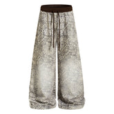 Omirad Leopard Washed Wide-Leg Sweatpants