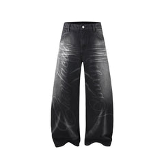 Omirad Script Logo Wide-Leg Jeans