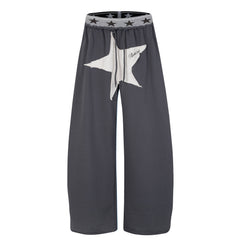 Omirad Star Patch Wide-Leg Sweatpants