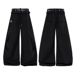 Omirad Layered Waist Wide-Leg Sweatpants