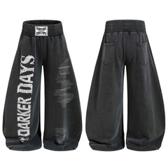 Omirad Cracked Logo Wide-Leg Sweatpants