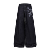 Omirad Gothic Cross Wide-Leg Jeans