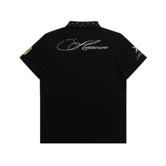 Omirad Studded Collar Polo Shirt