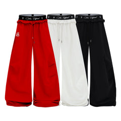 Omirad Layered Waist Wide-Leg Sweatpants