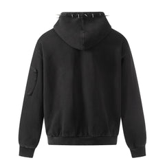 Omirad Studded Zip-Up Hoodie