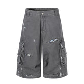 Omirad Distressed Utility Cargo Shorts