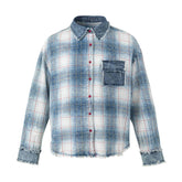 Omirad Vintage Plaid Flannel Shirt