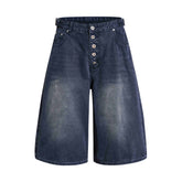 Omirad Vintage Wide-Leg Denim Shorts