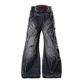Omirad Distressed Panel Baggy Jeans