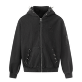 Omirad Studded Zip-Up Hoodie