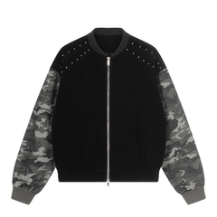 Omirad Camo Sleeve Varsity Jacket