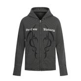 Omirad Striped Graphic Zip Hoodie
