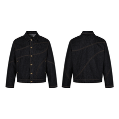 Omirad Curved Seam Denim Jacket