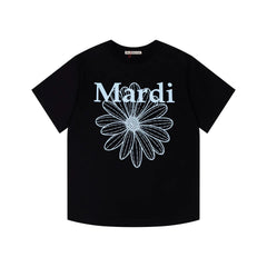 Mardi Daisy Print Summer Casual Cotton Tee Unisex