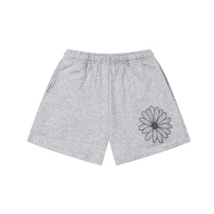 Mardi Flower Print Summer Casual Lounge Cotton Shorts