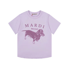 Mardi Dachshund Graphic Summer Casual Cotton Tee Unisex