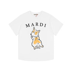 Mardi Dachshund Graphic Summer Casual Cotton Tee Unisex