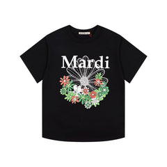 Mardi Daisy Print Summer Casual Cotton Tee Unisex