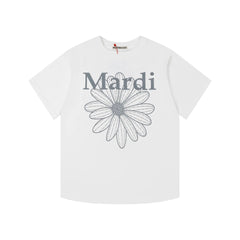 Mardi Daisy Print Summer Casual Cotton Tee Unisex