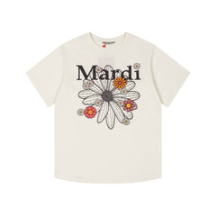Mardi Daisy Print Summer Casual Cotton Tee Unisex