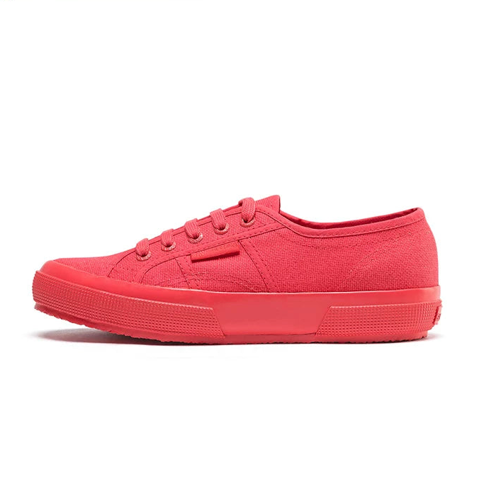Superga Neon Pink Womens Low Top Canvas Sneakers