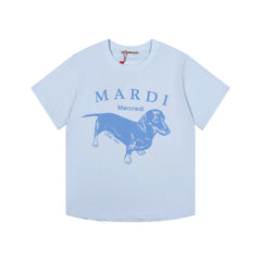 Mardi Dachshund Graphic Summer Casual Cotton Tee Unisex
