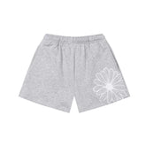 Mardi Flower Print Summer Casual Lounge Cotton Shorts