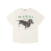 Mardi Dachshund Graphic Summer Casual Cotton Tee Unisex