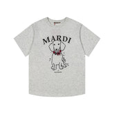 Mardi Pearl Dog Graphic Summer Casual Cotton Tee