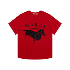 Mardi Dachshund Graphic Summer Casual Cotton Tee Unisex