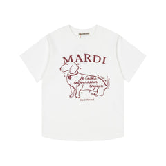Mardi Dachshund Graphic Summer Casual Cotton Tee Unisex