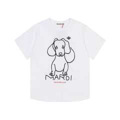 Mardi Dachshund Graphic Summer Casual Cotton Tee Unisex