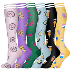 Unisex Compression Sports Socks Moisture Wicking Multi Pack