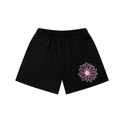 Mardi Flower Print Summer Casual Lounge Cotton Shorts