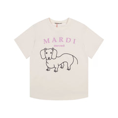 Mardi Dachshund Graphic Summer Casual Cotton Tee Unisex