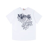 Mardi Three Flowers Graphic Summer Cotton Casual Tee